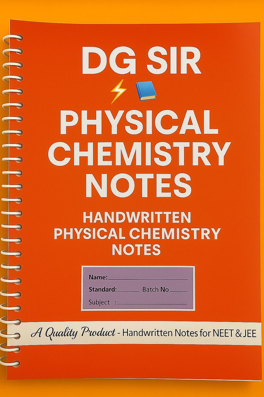 DG Sir Physical Chemistry Notes DG Sir Physical Chemistry Notes