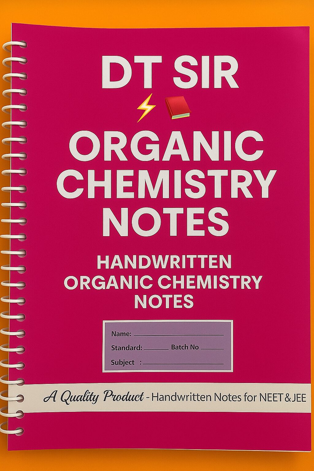 DT Sir Organic Chemistry Notes DT Sir Organic Chemistry Notes