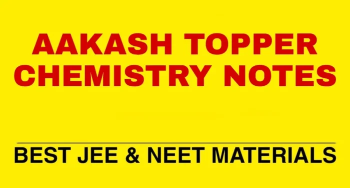 AAKASH TOPPER CHEMISTRY NOTES