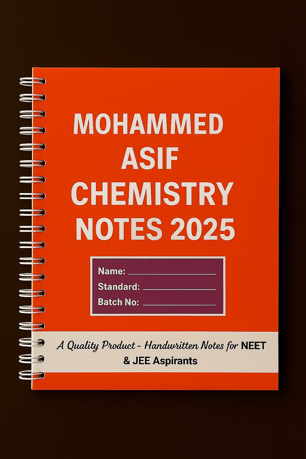 Mohammed Asif Chemistry Notes 2025