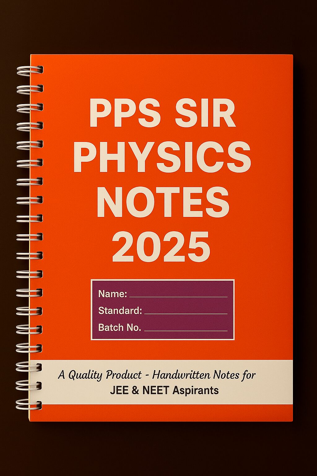 PPS Sir Physics Notes 2025